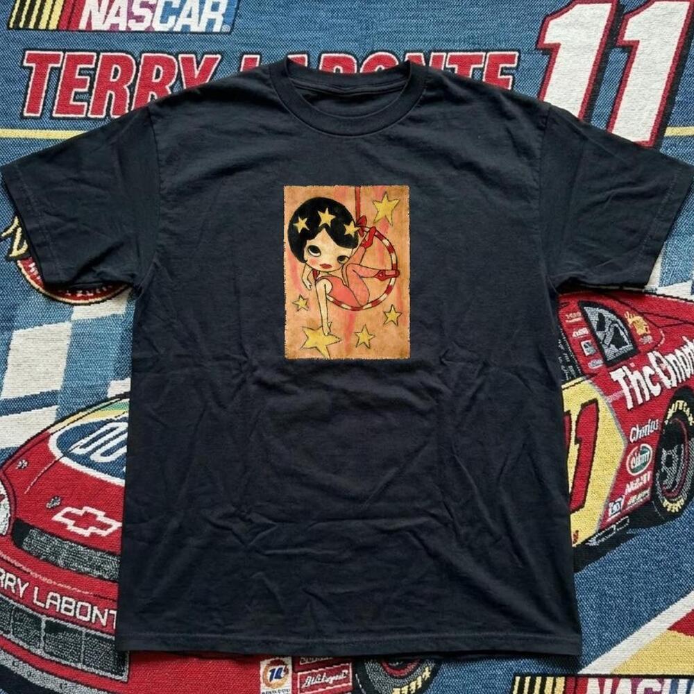 Black Nara Yoshitomo Wonder Woman Cotton T-Shirt